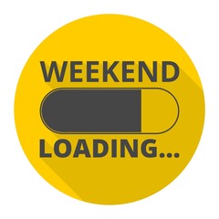 Weekend Loading icon with long shadow