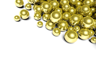 Gold Glossy Spheres Background