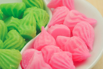 Aalaw thai candy dessert with filter effect retro vintage style