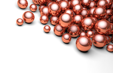 Red Glossy Spheres Background
