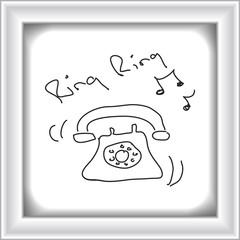 Simple doodle of a telephone