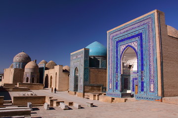 Nécropole de Shah-i-Zinda à Samarcande – Ouzbékistan - obrazy, fototapety, plakaty