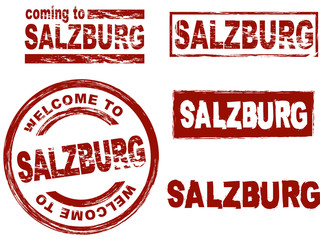 Ink stamp set city Salzburg