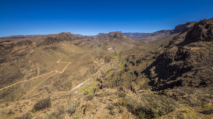 Fototapeta na wymiar Das bergige Hinterland auf Gran Canaria
