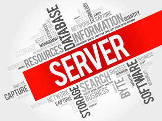Server word cloud, business concept