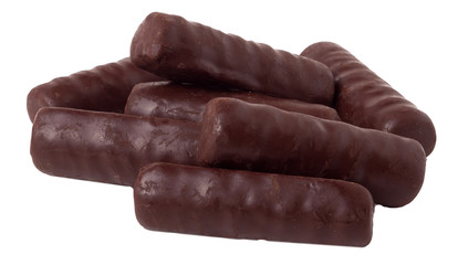 chocolate bars on a white background