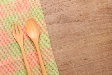 wooden spoon and fork