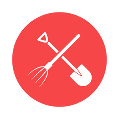 shovel and pitchfork icon