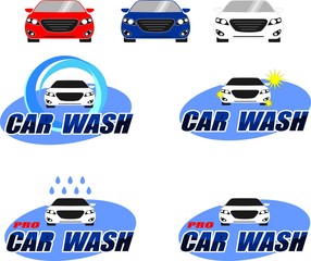 Proposals logos for car washes. The project saved an editable vector.