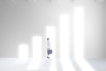 Obraz premium Composite image of businesswoman standing