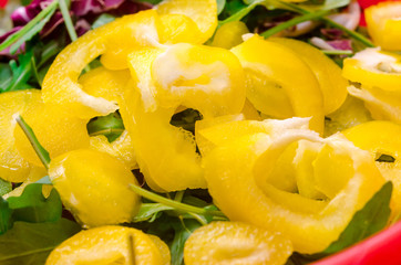 Spring sald with paprika