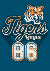 Tiger sports league jersey print