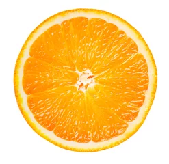 Fotobehang orange slice isolated on white background © Alexstar