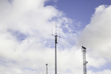 Phone towers sky