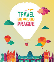 Prague skyline. Vector illustration