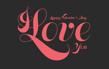 love you logo, Valentines Day festival decoration
