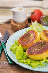 potato patties in the studio