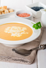 Vegetarian lentil cream soup