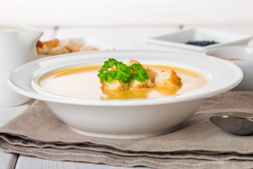 Vegetarian lentil cream soup