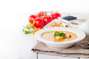 Vegetarian lentil cream soup