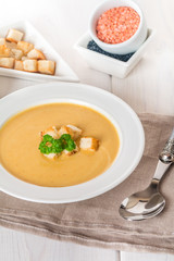Vegetarian lentil cream soup