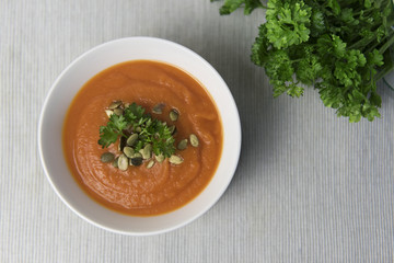 Pumpkin and carrot soup