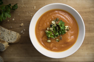 Pmupkin and carrot soup