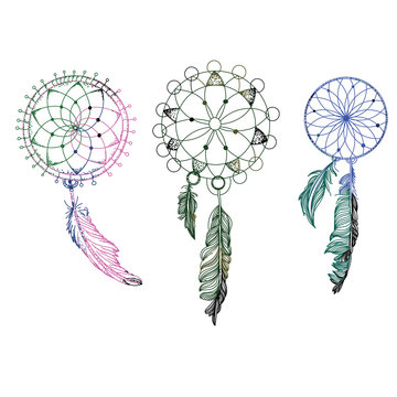 The dreamcatcher is then decorated with sacred items such as feathers and beads.Dream catcher