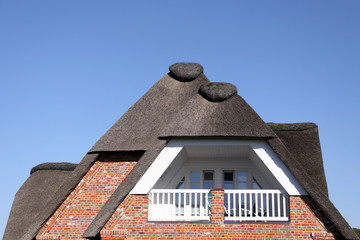 dachgauben loggia mit reetdach