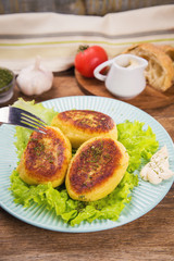 potato patties in the studio