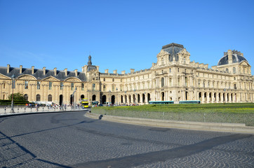 Obraz premium Paris - The Louvre Museum. Louvre is one of the biggest Museum in the world, receiving more than 8 million visitors each year.