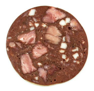blood sausage on a white background!