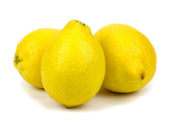Fresh lemon isolated on white