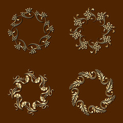 Vector round ornaments.