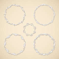 Vector round ornaments.