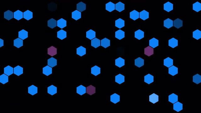 Extreme abstract grid digital background with rectangles lines and shades of blue 4K