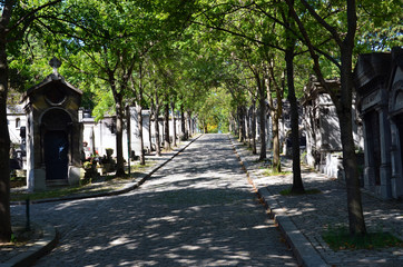 Pere Lachaise cemetery in Paris, France