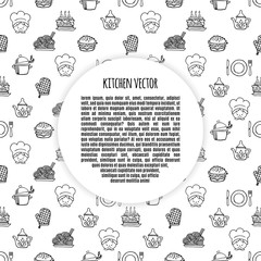 Kitchen utensils and appliance banner vector.