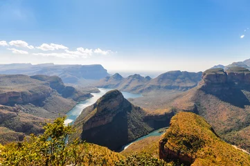 Poster Blyde River Canyon und „Three Rondavels“  Südafrika © majonit