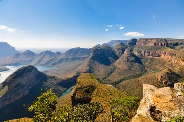 Fotobehang Blyde River Canyon en &quot Drie Rondavels&quot   Zuid-Afrika © majonit