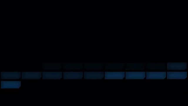Extreme abstract grid digital background with rectangles lines and shades of blue 4K