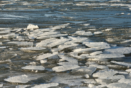 Ice on the surface of The Curonian Lagoon
