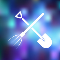 shovel and pitchfork icon © egorvector