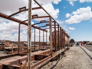 Train Cemetery in Uyuni, Bolivian