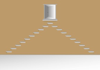 Vektörel merdiven ve kapı