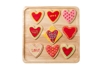 Heart shaped cookies for valentine's day