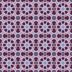 Abstract seamless geometric islamic mosaic