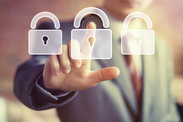 Button web lock security business
