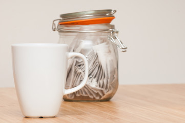 Tea cup with caddy