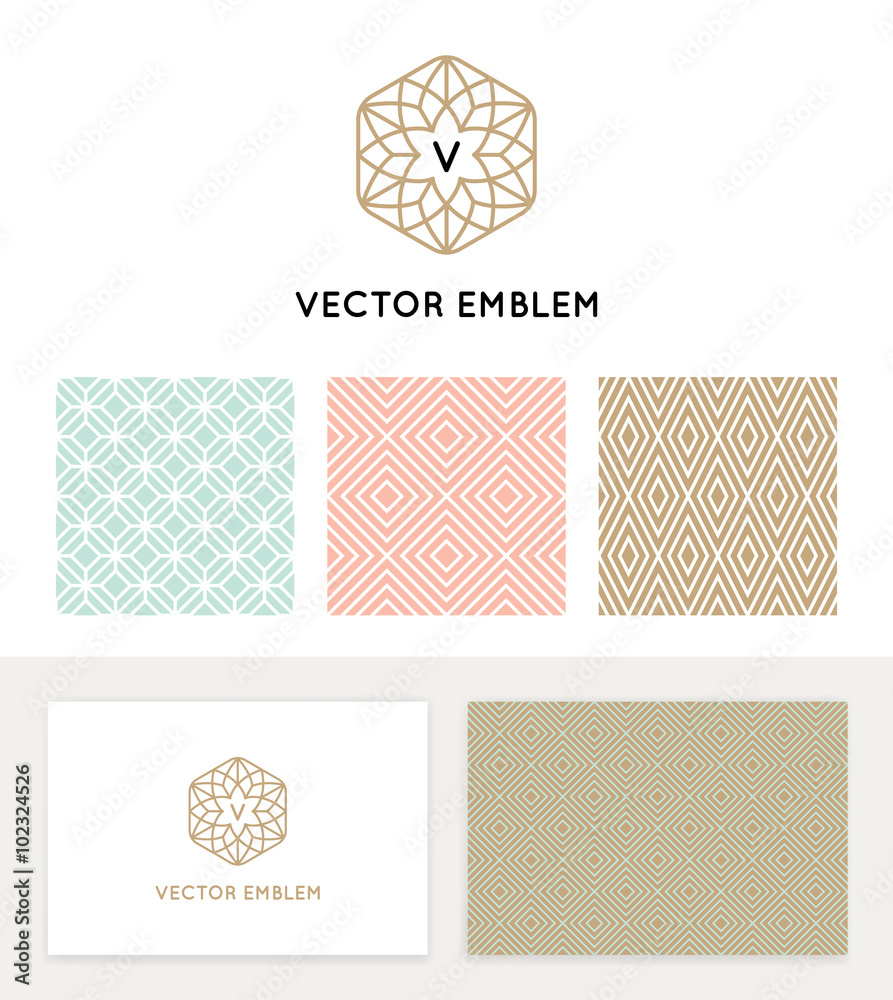 Poster vector set of graphic design elements
